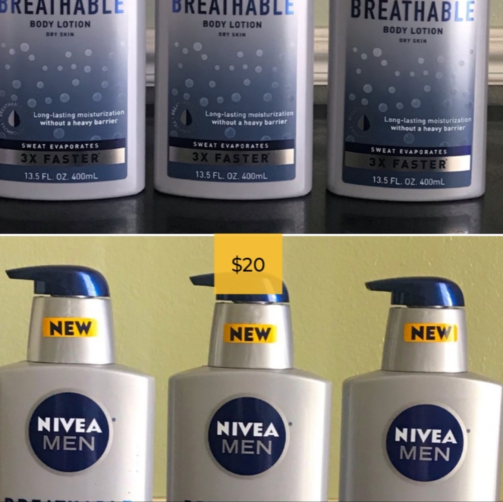 Nivea mens lotion new three bottles